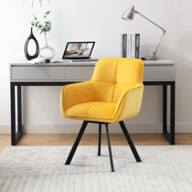 Yellow desk best sale chair no wheels